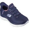 Skechers Ladies Navy/Pink Hands Free Slip-Ins Trainer 150123/NVPK