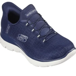 Skechers Ladies Navy/Silver Hands Free Slip-Ins Trainer 150128