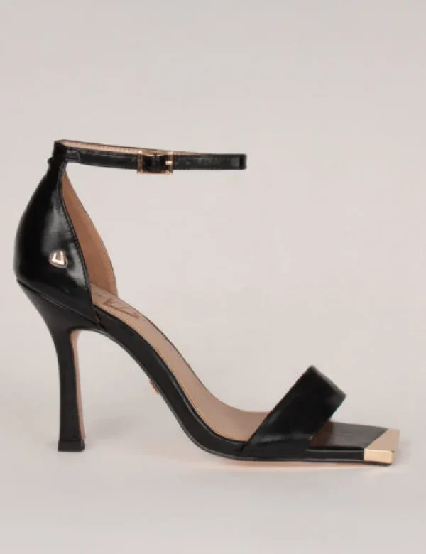 Una Healy Ladies Black Sparkle Heeled Sandal LIVIN IT UP