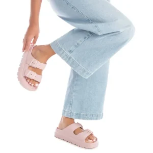 XTI Ladies Nude Buckles Mule Sandal 142550